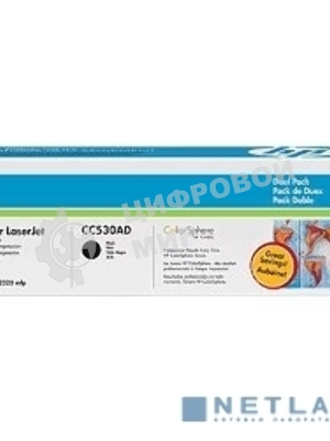 Картридж лазерный двойная упаковка HP CC530AD черный LJ CP2025/CM2320