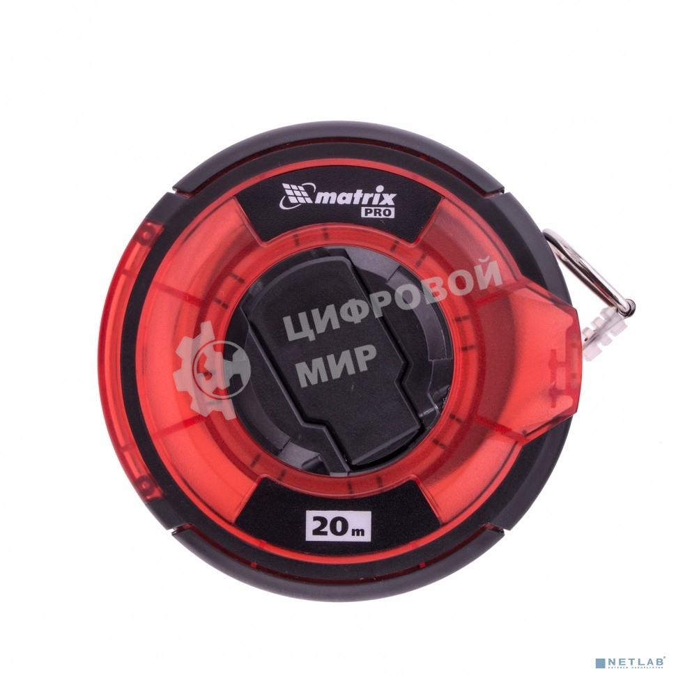 Рулетка геодезическая Matrix PRO 20 м х 12,5 мм, закр. корп., стальная лента, односторон. шкала,