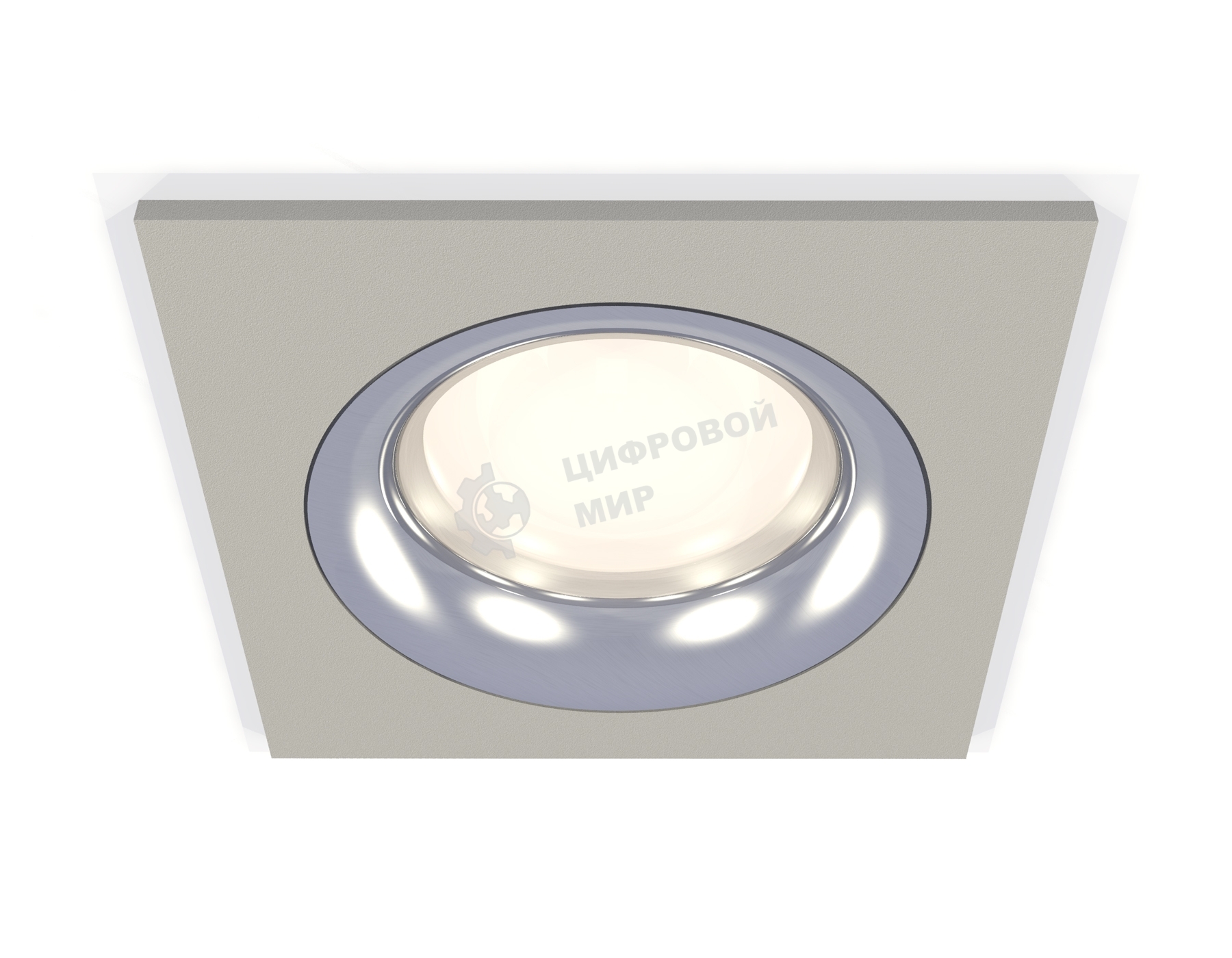 Комплект встраиваемого светильника Ambrella light XC7633003 SGR/PSL серый песок/серебро полированное MR16 GU5.3 (C7633, N7012)