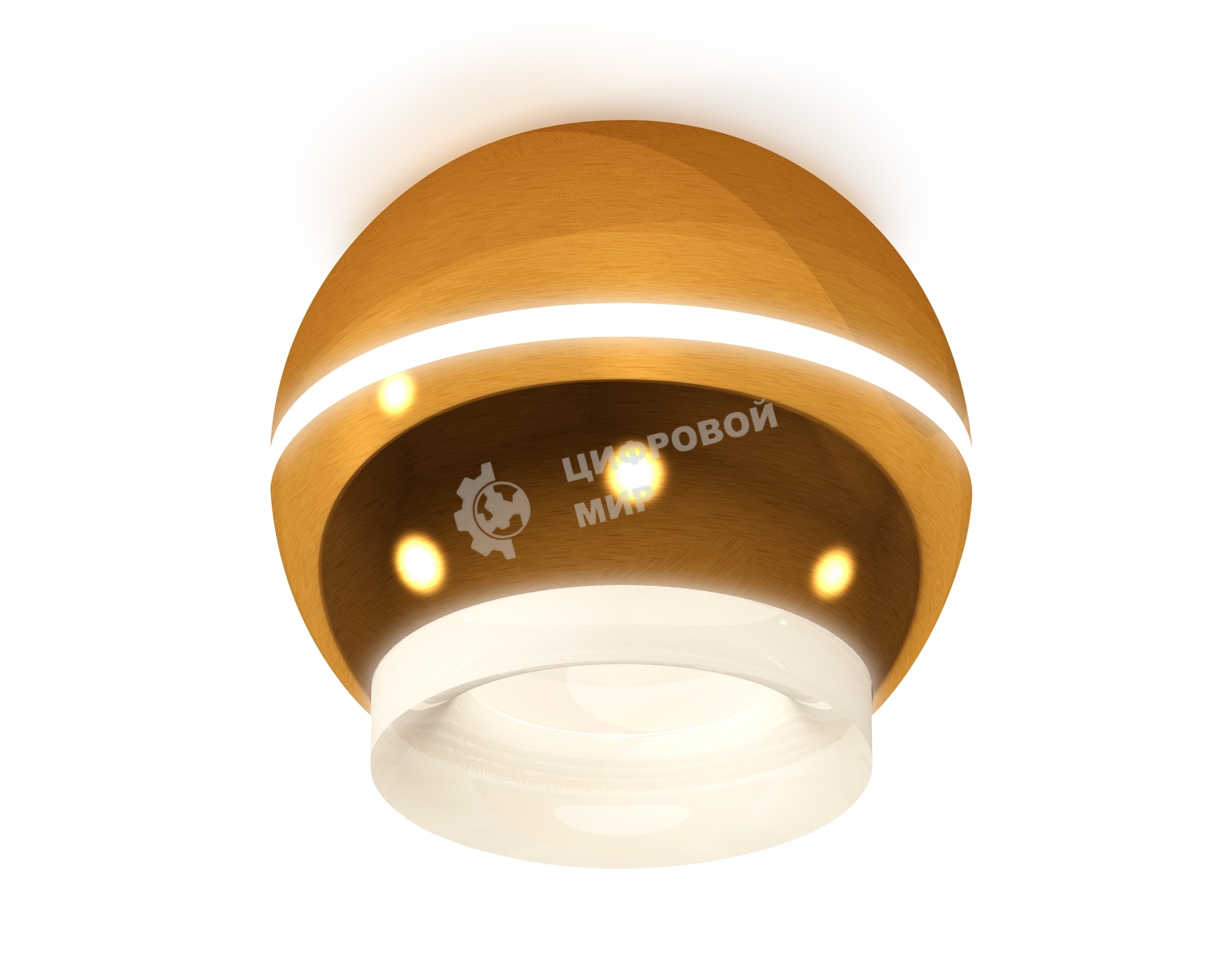 Светильник Ambrella Light XS1105030 PYG/FR золото желтое полированное/белый матовый MR16 GU5.3 LED 3W 4200K (C1105, N7165)