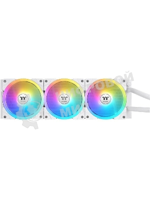Система жидкостного охлаждения Thermaltake MAGFloe 420 Ultra Snow ARGB Soc-AM5/AM4/1200/1700/1851 белый 4-pin 34.5dB Al+Cu LCD Ret (CL-W452-PL14SW-A)