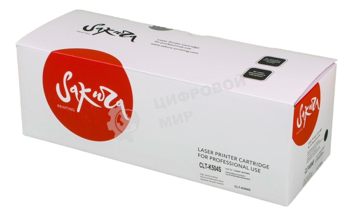Картридж лазерный Sakura CLTK504S для Samsung CLP-415, CLX-4195, SL-C1810, SL-C1860, черный, 2500 к.