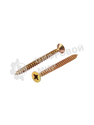 Саморез универсальный Kranz 5х60, желтый цинк, пакет (10 шт.)