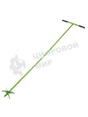 Бур лопастной со сменными ножами Сибртех, 2110 мм, удлинитель, диаметр 150 мм, 200 мм