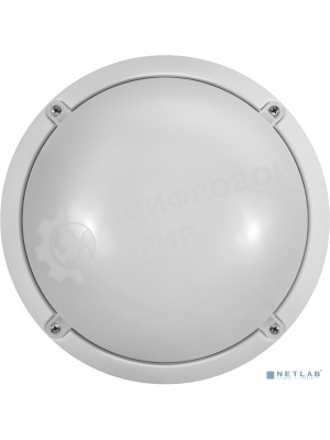 Светильник светодиодный ЖКХ Онлайт 71686 OBL-R1-12-4K-WH-IP65-LED