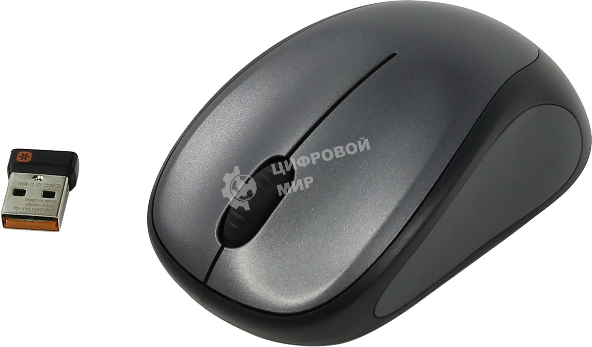 Мышь беспроводная Logitech M235 серый/черный, 1000 dpi, радиоканал, USB, кнопки - 3