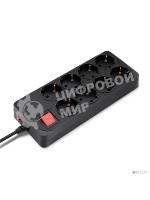 Сетевой фильтр Buro 800SH-3-B 3 м, 8 розеток, черный, коробка