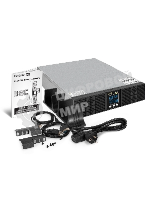 Источник бесперебойного питания On-line ExeGate PowerExpert ULS-2000.LCD.AVR.6C13.USB.RS232.SNMP.BC.2U 2000VA/2000W, On-Line, PF=1, LCD, 6*C13, RS232, USB, SNMP-slot, встроенные батареи 12V 7.2Ah - 6шт, батарейный коннектор, подключение до 4 внешних батарейных блоков 72В, Rackmount 2U/Tower, металлический корпус, черный
