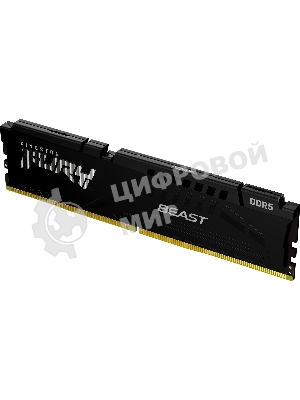 Оперативная память Kingston Fury Beast, DDR5, 16Gb (1x16Gb), 6000MHz, CL30, DIMM, с радиатором, черный