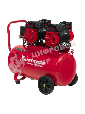 Компрессор безмасляный малошумный SPC 3000/50, 3000 Вт, ресивер 50 л, 520 л/мин MTX