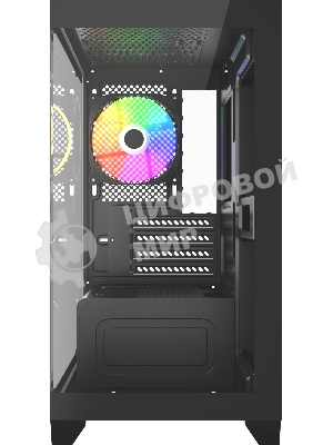 Компьютерный корпус Accord ACC-350-02B черный без БП mATX 1x120мм 1xUSB 2.0 1xUSB 3.0 1xUSB3.1 audio