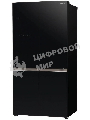 Холодильник Hitachi R-WB720PUC1 GCK черный трехкамерный 357/103л морозилка снизу, No Frost, Side by Side