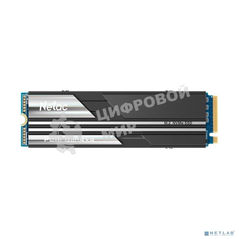 Накопитель SSD Netac NV5000 Pro, 500Gb, M.2 2280, PCIe 4.0 x4, NVMe, R/W 4800/2700, с радиатором