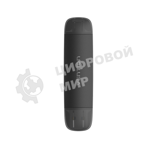 Кард-ридер Vention CLKB0/черный/SD,SDHC,SDXC,TF,micro-SD,micro-SDXC,miсro-SDHC/USB 3.0/Type C/OTG/пластик