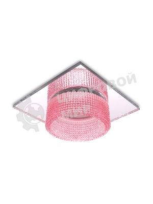 Светильник Ambrella light TN356 CH/PI хром/розовый GU5.3+3W (LED COLD) 95*95*45