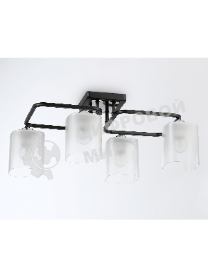 Светильник Ambrella light TR303222/4 BK/CH/FR черный/хром/белый матовый E27*4 max 60W 530*290*220