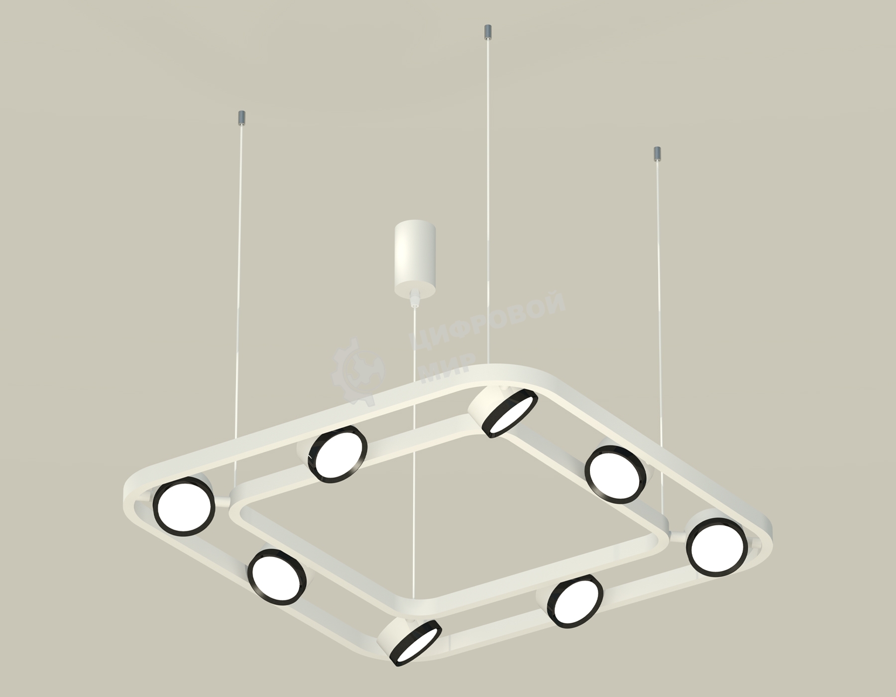 Светильник Ambrella light XB9177101/8 SWH/PBK белый песок/черный полированный GX53 (C9177, N8113)