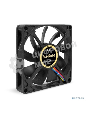 Вентилятор для корпуса ExeGate EX08015S4P-PWM черный, 80 мм, 2500 об/мин, 25.5 дБ, 4 pin