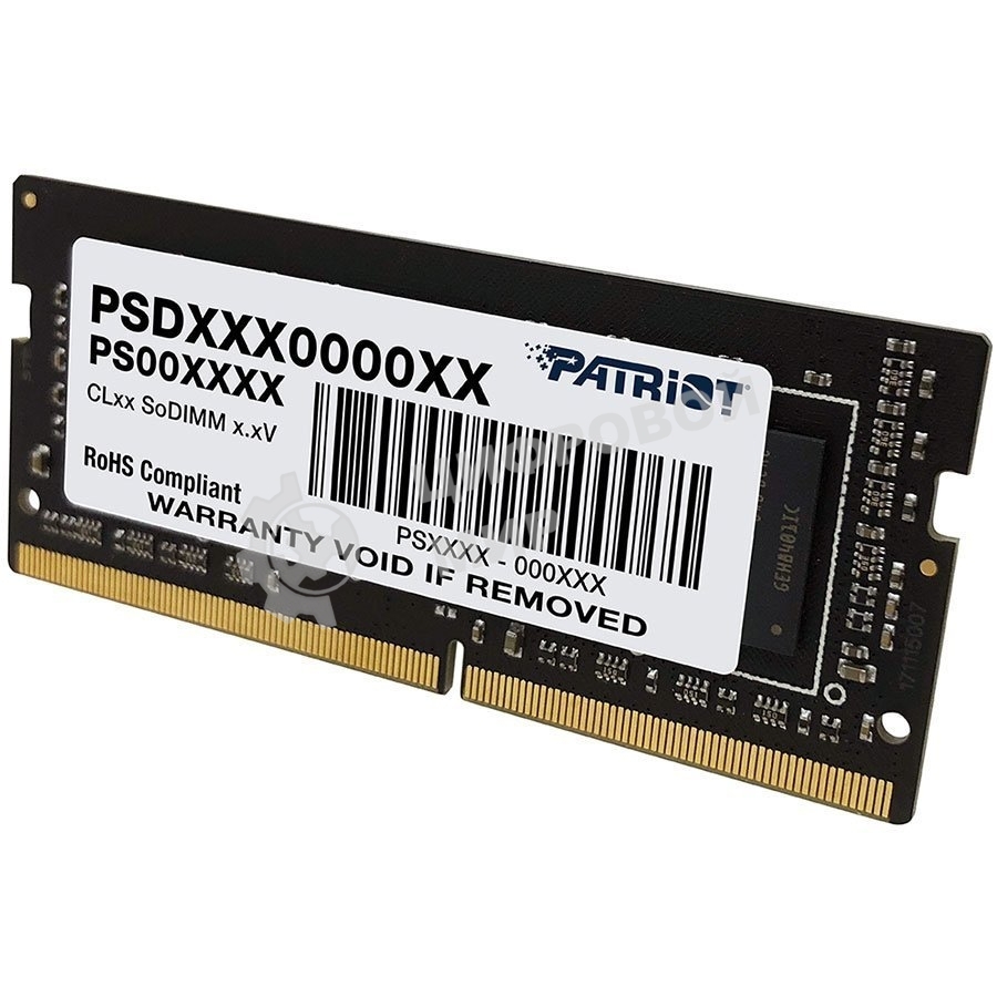 Оперативная память Patriot Signature, DDR4, 16GB (1x16 GB), 3200 MHz, CL22, SO-DIMM
