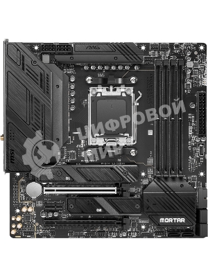 Материнская плата MSI MAG B650M MORTAR WIFI, AM5, AMD B650, 4xDDR5, 6xSATA, 2xM.2, 1xPCI-E 4.0 x16, 1xPCI-E 4.0 x4, 1xHDMI, 1xDP, 1x2.5Gb LAN, 3xUSB 3.2 Gen 2, 4xUSB 3.2 Gen 1, 1xUSB-C 3.2 Gen 2x2, 5x3.5мм аудио, 7.1, Micro-ATX