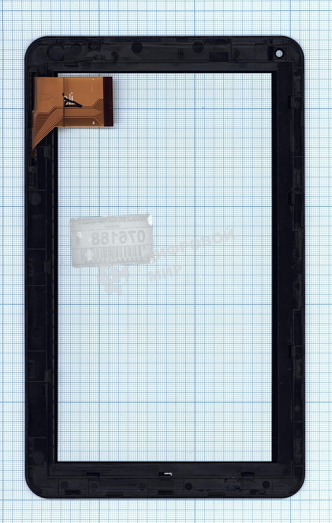 Сенсорное стекло (тачскрин) для Irbis TS90. черное с рамкой