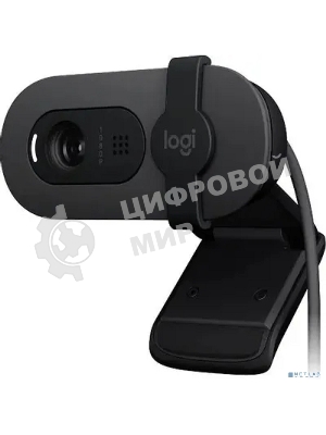 Веб-камера Logitech HD Webcam Brio 90 графитовый 2Mpix (1920x1080) USB 2.0 с микрофоном (960-001581)