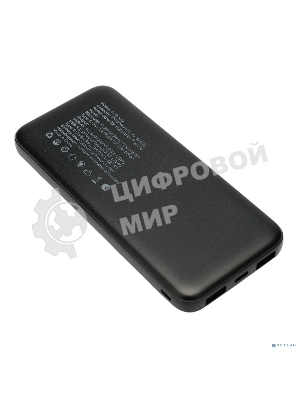 Портативный аккумулятор Gembird GPB-10Q, 10000мА·ч, QC/PD, дисплей, черный