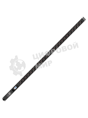 Вертикальный блок розеток с автоматом защиты ExeGate ServerPro PDU-V241 Al-24S-T-1P (19
