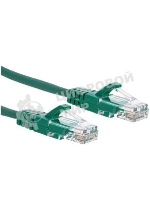 Патч-корд Suprlan 10-0157 UTP RJ-45 вил.-вилка RJ-45 cat.5e 1м зеленый LSZH 24AWG