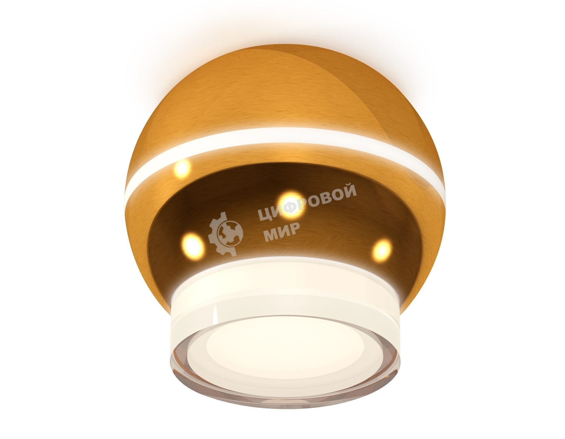 Светильник Ambrella Light XS1105031 PYG/FR золото желтое полированное/белый матовый MR16 GU5.3 LED 3W 4200K (C1105, N7160)