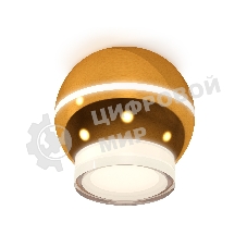 Светильник Ambrella Light XS1105031 PYG/FR золото желтое полированное/белый матовый MR16 GU5.3 LED 3W 4200K (C1105, N7160)