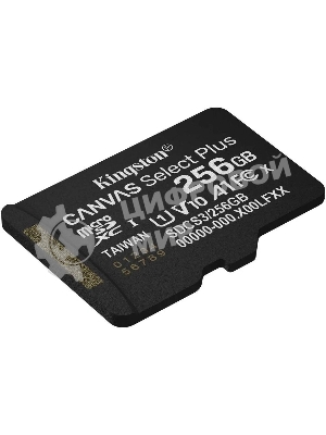 Флеш карта microSDXC 256Gb Kingston SDCS3/256Gb Canvas Select Plus + adapter