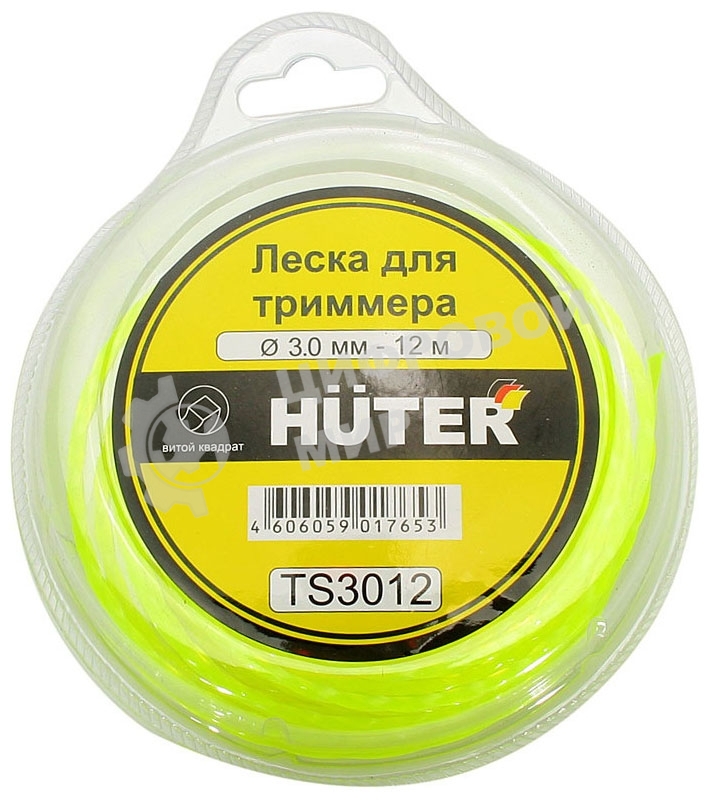 Леска для садовых триммеров Huter TS3012 d=3мм L=12м для Huter GGT-1900S(T) (71/2/3)