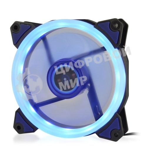 Вентилятор для корпуса Crown CMCF-12025S-1231 черный/синий, 120 мм, 1650 об/мин, 23 дБ, 3 pin