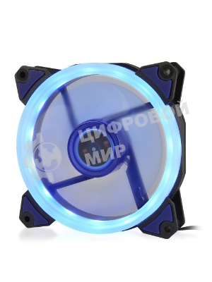 Вентилятор для корпуса Crown CMCF-12025S-1231 черный/синий, 120 мм, 1650 об/мин, 23 дБ, 3 pin
