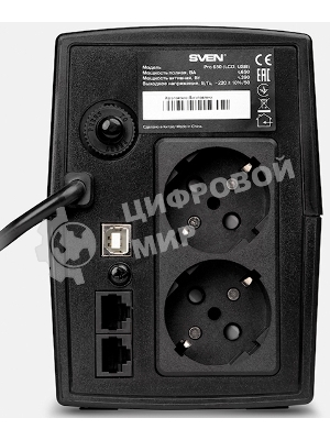 Источник бесперебойного питания Sven Pro+ 650 LCD USB