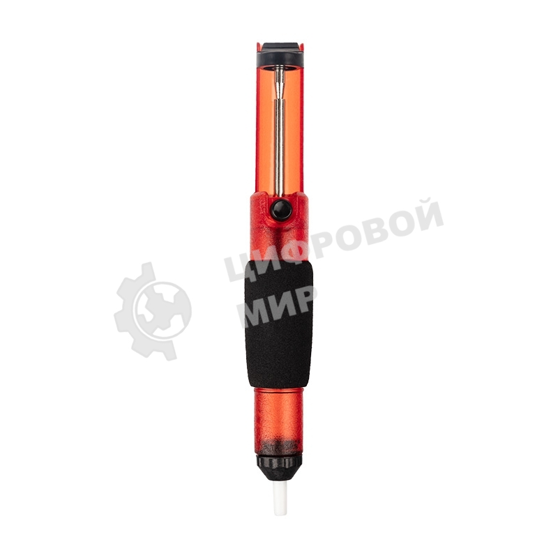 Вакуумный экстрактор припоя Rexant (оловоотсос), пластик, прозрачно-красный