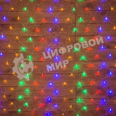 Новогодние светоукрашения Neon-night гирлянда-сеть LED 1х1.5 мМуЛЬТИ с контроллером, 240В
