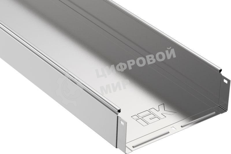 Лоток листовой неперфорированный 300х100 L3000 сталь 1мм IEK CLN10-100-300-3