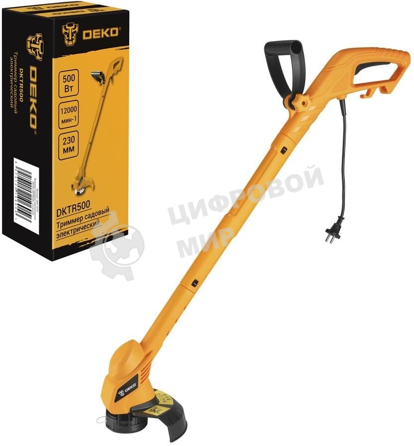 Триммер электрический Deko DKTR500 500Вт неразбор.штан. реж.эл.:леска