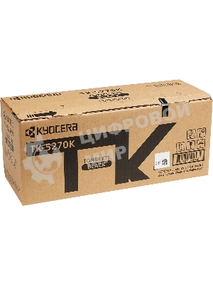 Картридж лазерный Kyocera TK-5270K (1T02TV0NL0) черный для M6230cidn/M6630cidn/P6230cdn 8000 стр