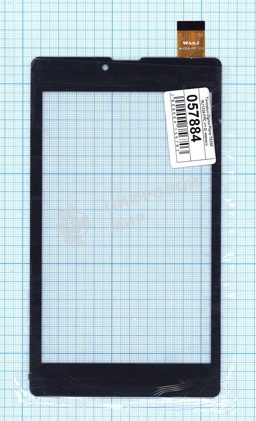 Сенсорное стекло (тачскрин) для Digma Plane 7535E WJ1339-FPC V1.0 черное