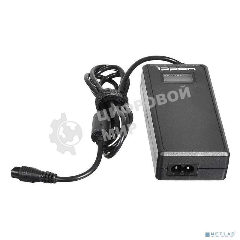 Блок питания Ippon D65U автоматический 65W 15V-19.5V 8-connectors 1.5A 1xUSB 2.1A от бытовой электросети LСD индикатор
