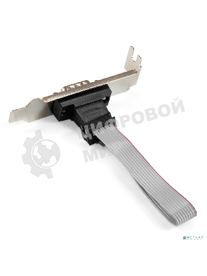 Планка портов в корпус 1xCOM ExeGate BrctDB91-LP (Com 10-pin (F) --> RS232 DB9 Male, кабель 20 см, Low Profile)