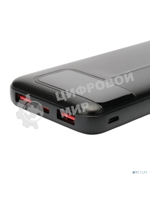 Портативный аккумулятор Gembird GPB-10Q, 10000мА·ч, QC/PD, дисплей, черный