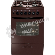 Плита комбинированная Лысьва ЭГ 401 МС-2у коричневый, конфорок 4 газовых, духовка 57 л, 50 см x 84 см x 60 см