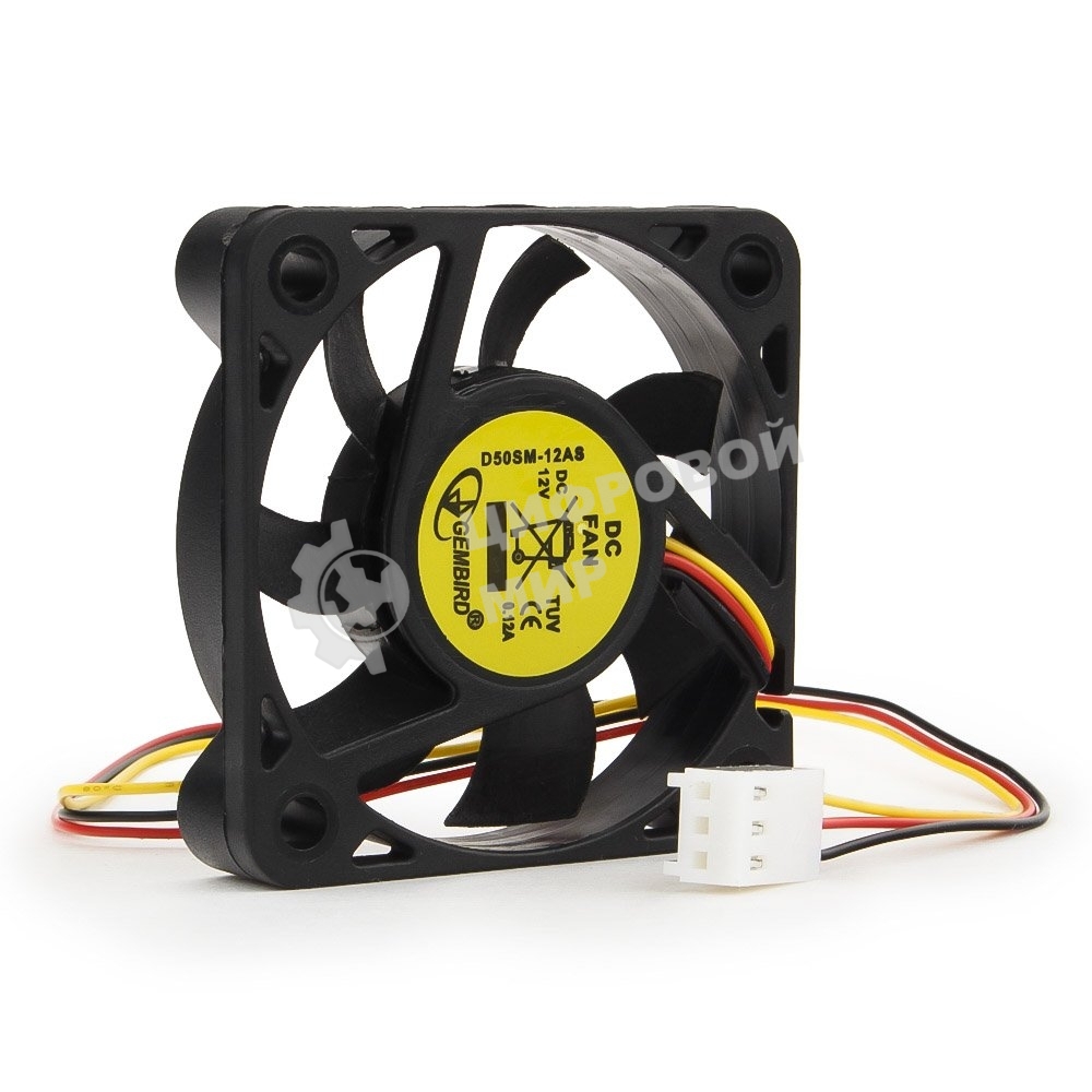 Вентилятор для корпуса Gembird черный 50мм 4500rpm 24db 3-pin 827