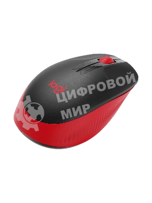 Мышь беспроводная Logitech M190 черный/красный, 1000 dpi, радиоканал, USB, кнопки - 3