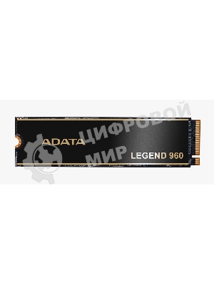 Накопитель SSD ADATA LEGEND 960, 2Tb, PCIe 4.0 x4, M.2 2280, NVMe, R/W 7400/6800, с радиатором