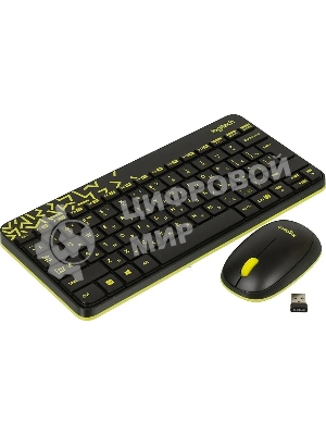 Комплект клавиатура + мышь Logitech Wireless Desktop MK240 Nano черный Retail Combo